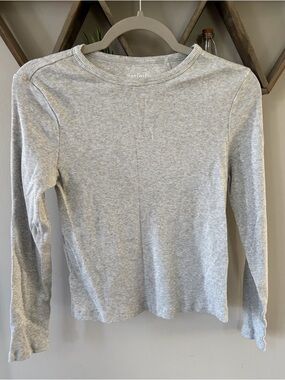 Papinelle Light Grey cropped lounge top. 100% cotton. Small.